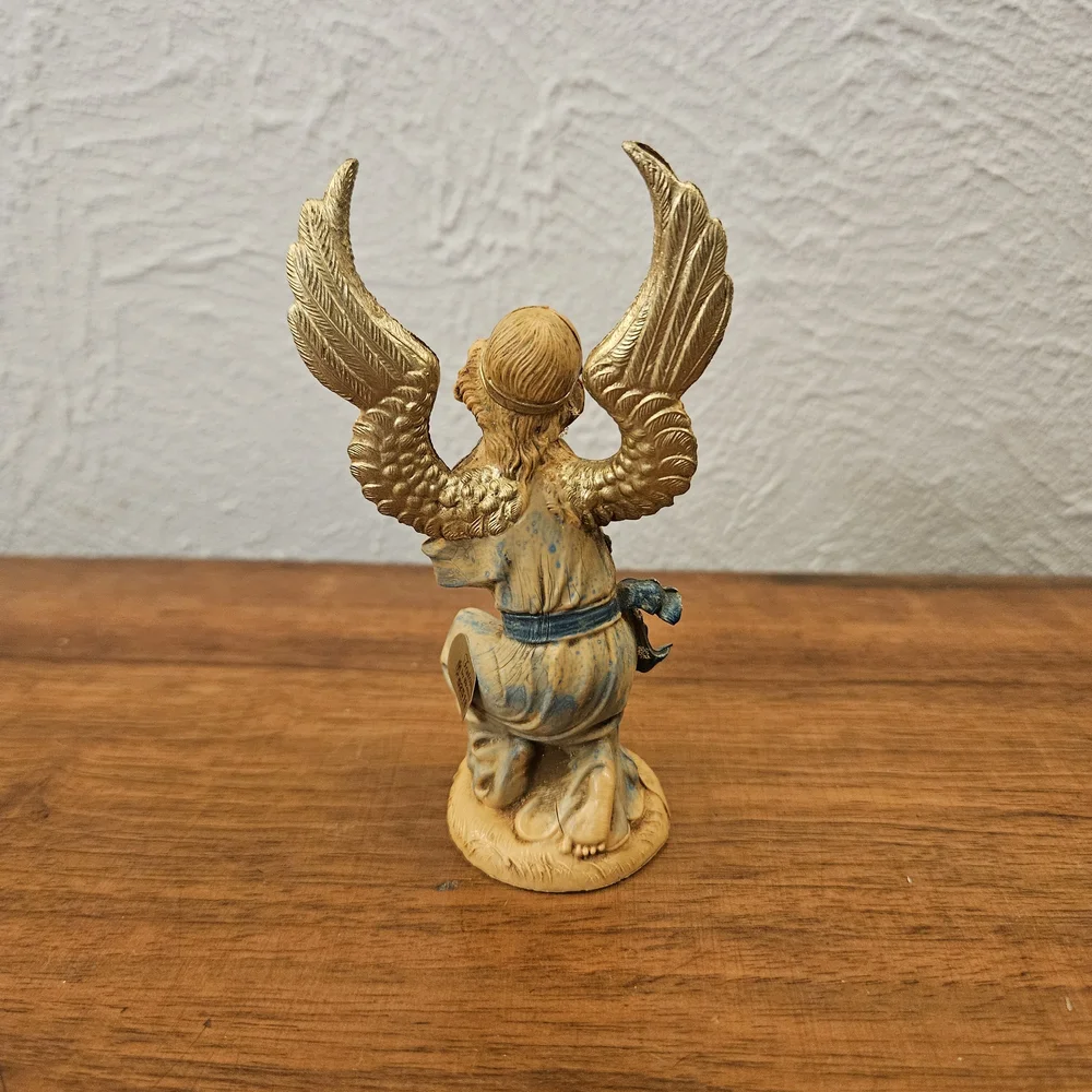Fontanini‎ Heirloom Nativity Collection Kneeling Angel Depose Italy 1993 Signed